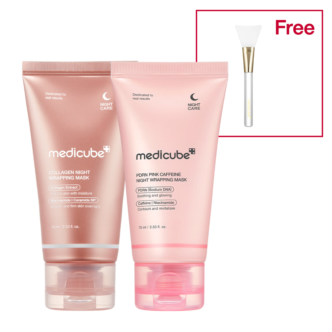 MEDICUBE Máscara Envolvente Noturna PDRN Pink de Cafeína