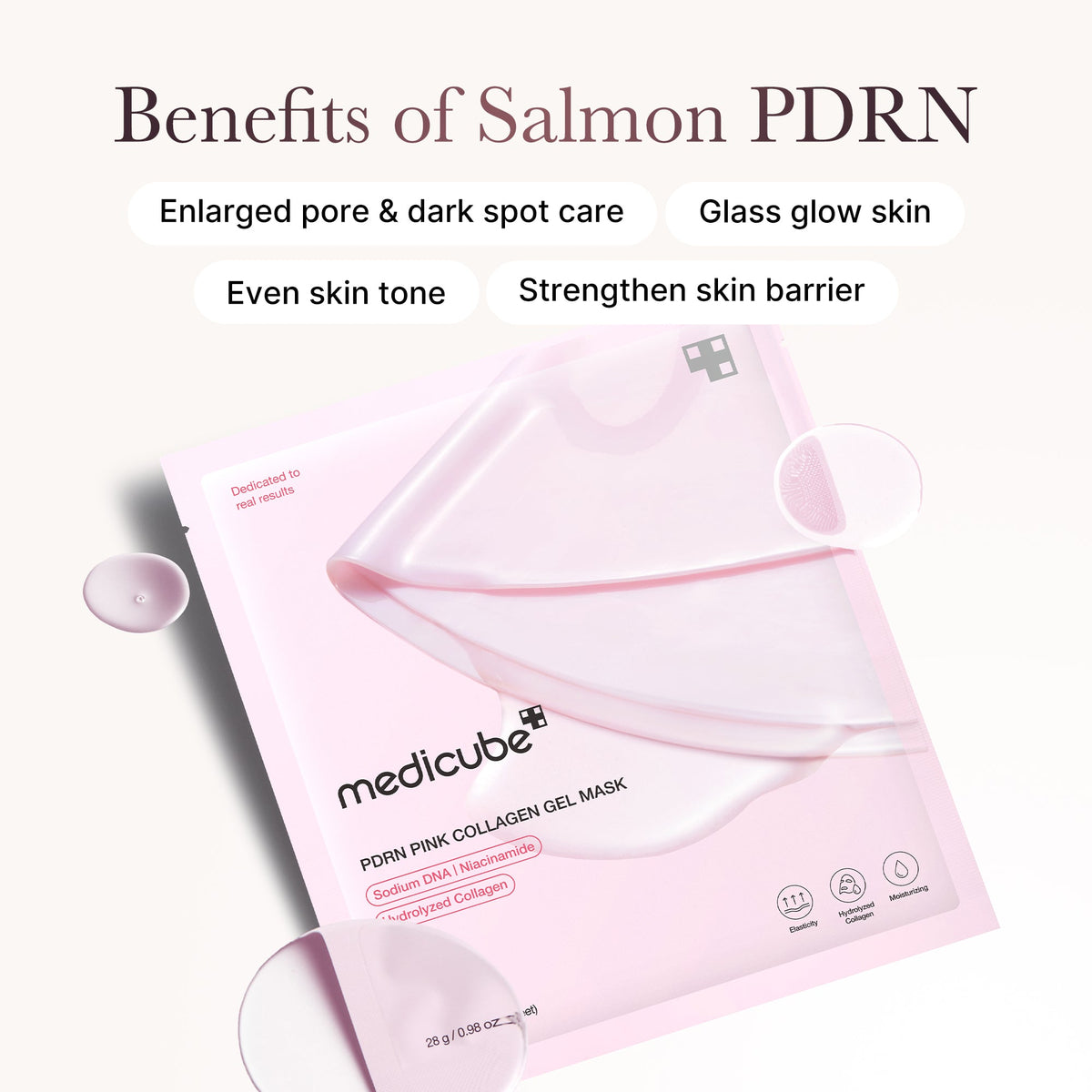 MEDICUBE Máscara em Gel de Colágeno de Salmão PDRN Pink